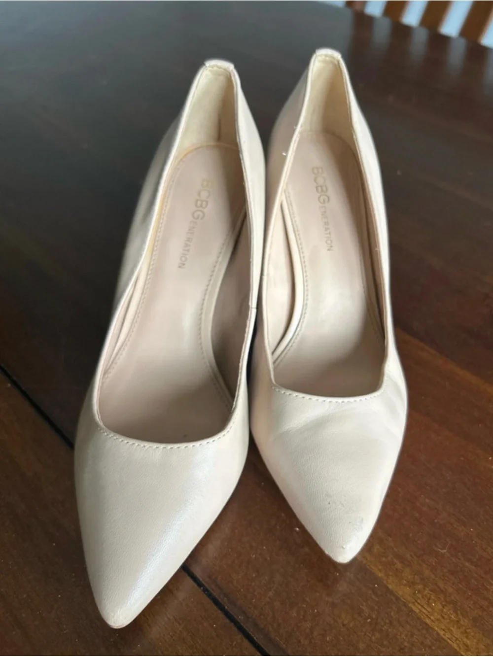 BCBGeneration Nude Pointed-Toe Heels - Picture 2 of 5